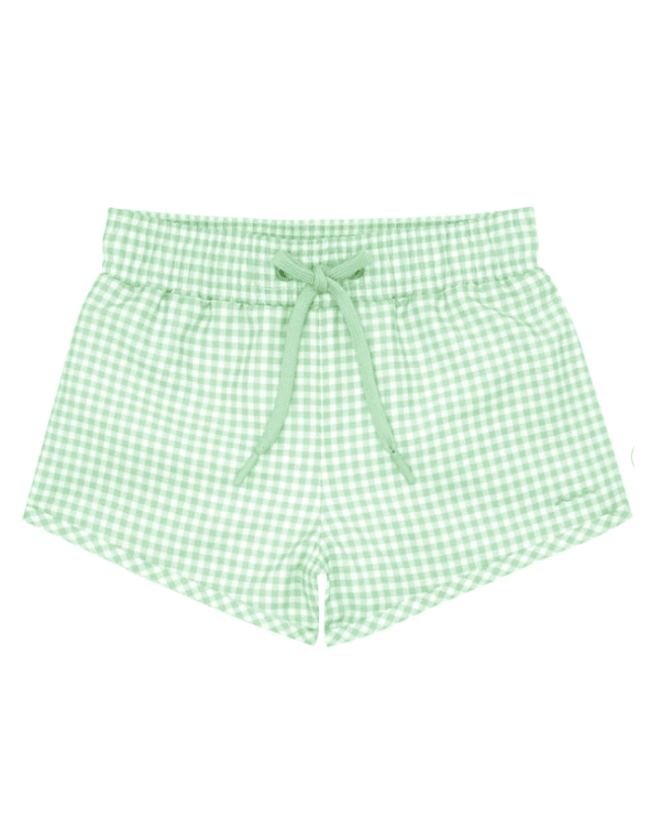 Boys Gingham Swim Shorts