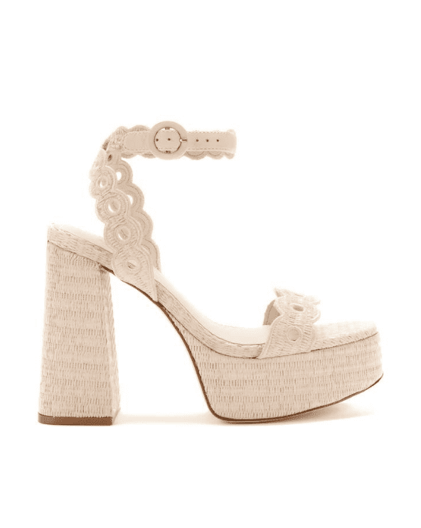 Dolly Broderie Raffia Sandal