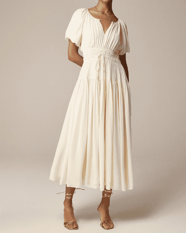 Elena Puff-Sleeve Dress