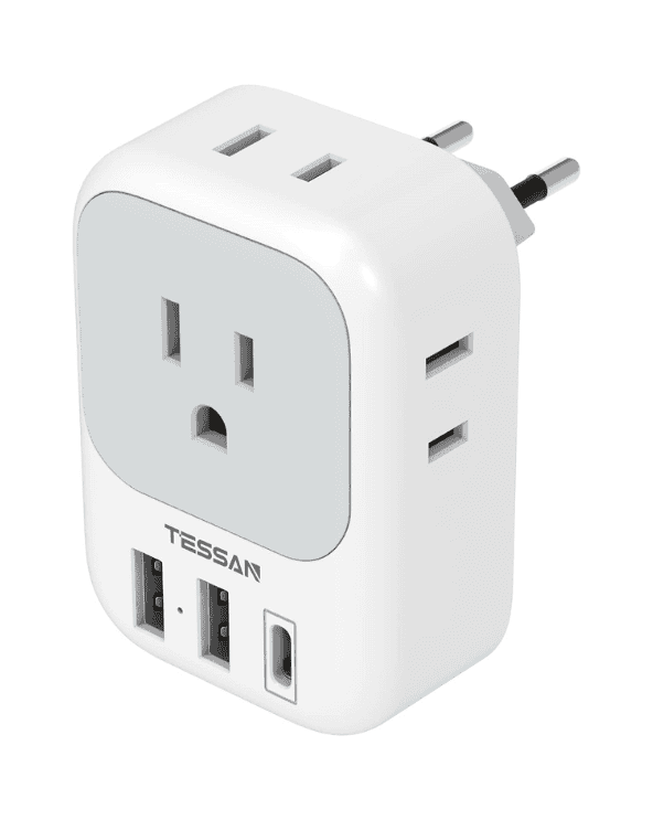 European Travel Plug Adapter USB C