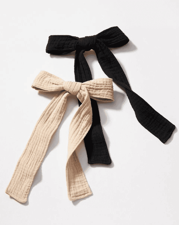 Gauzy Hair Bow Clips