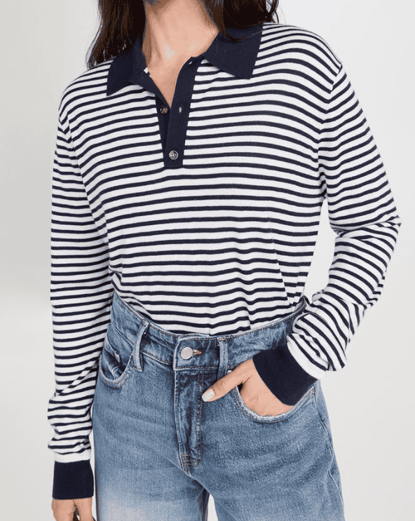 La Ligne Stripe Sweater Polo