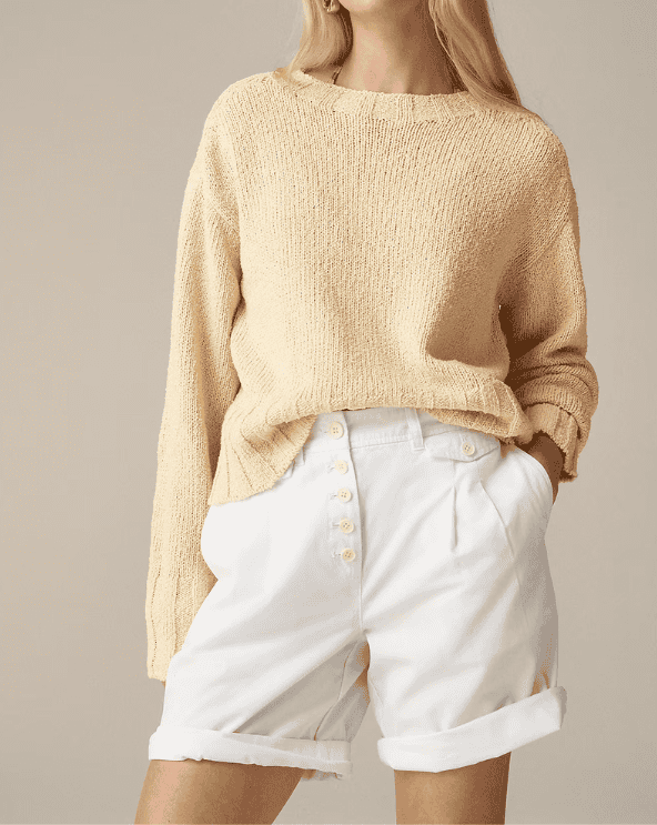 Relaxed Crewneck Beach Sweater