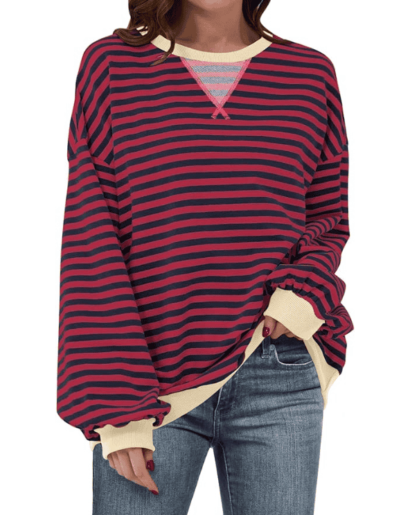 Striped Oversized Sweatshirt