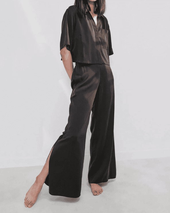 Washable Silk High Rise Pant Set